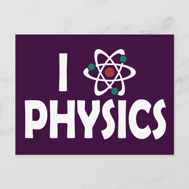 I Liebe Physik Postkarte (Vorderseite)