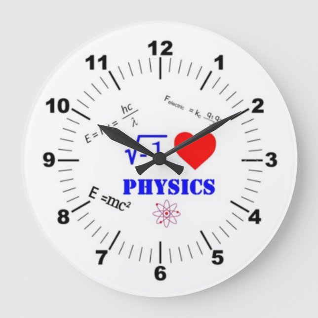 I Liebe Physikalische Wandleuchte Große Wanduhr (Vorderseite)