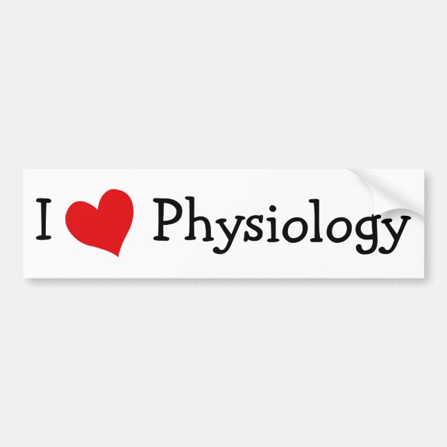 I Liebe Physiologie Autoaufkleber (Vorne)