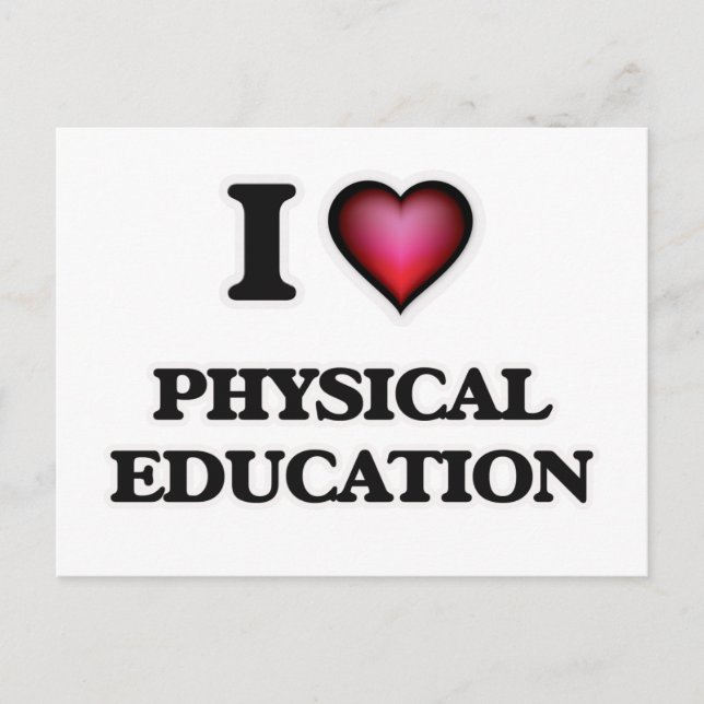 I Liebe Physische Bildung Postkarte (Vorderseite)