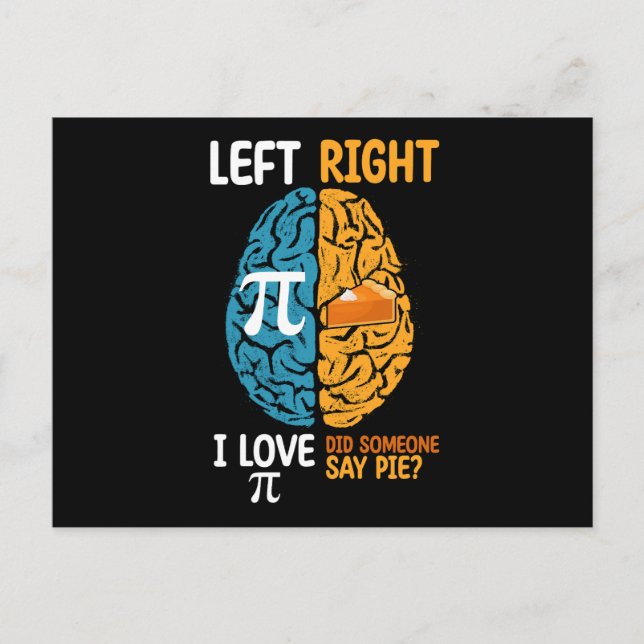 I Liebe Pi hat jemand gesagt, Pie Verließ das rech Postkarte (Vorderseite)