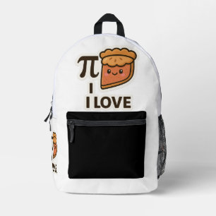 I Liebe Pi Sticker - Niedliche Mathematik & Pie Pu Bedruckter Rucksack