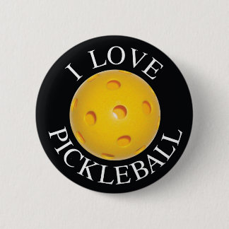I Liebe Pickleball Button / Abzeichen