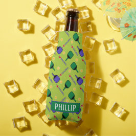 I Liebe Pickleball Green Bottle Cooler Flaschenkühler