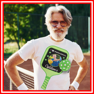 I Liebe Pickleball Green Paddle Niedlich Sports FO T-Shirt
