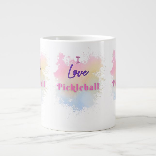 I Liebe Pickleball Jumbo-Tasse (Vorderseite)