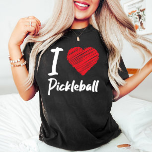 I Liebe Pickleball Pensionspikleball Black T-Shirt
