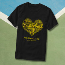 I Liebe Pickleball Personalisiert Name Word Art He