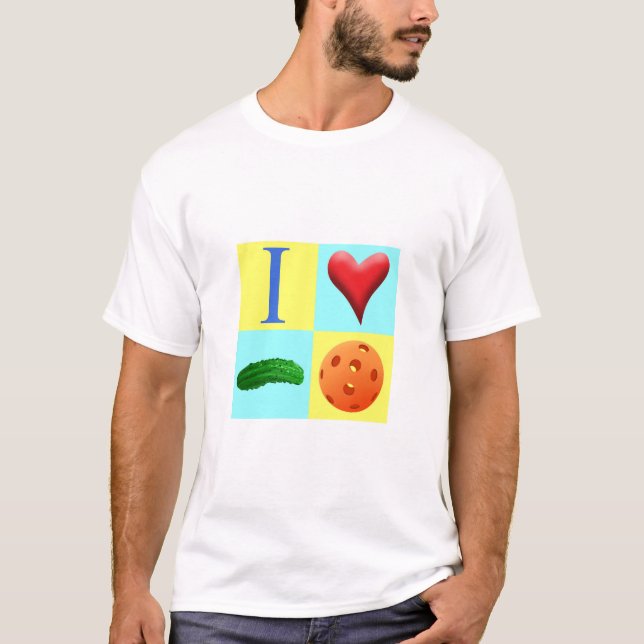 I Liebe Pickleball T Shirt (Vorderseite)