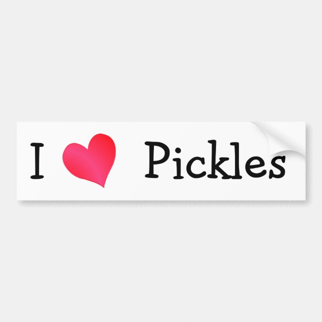 I Liebe Pickles Autoaufkleber (Vorne)