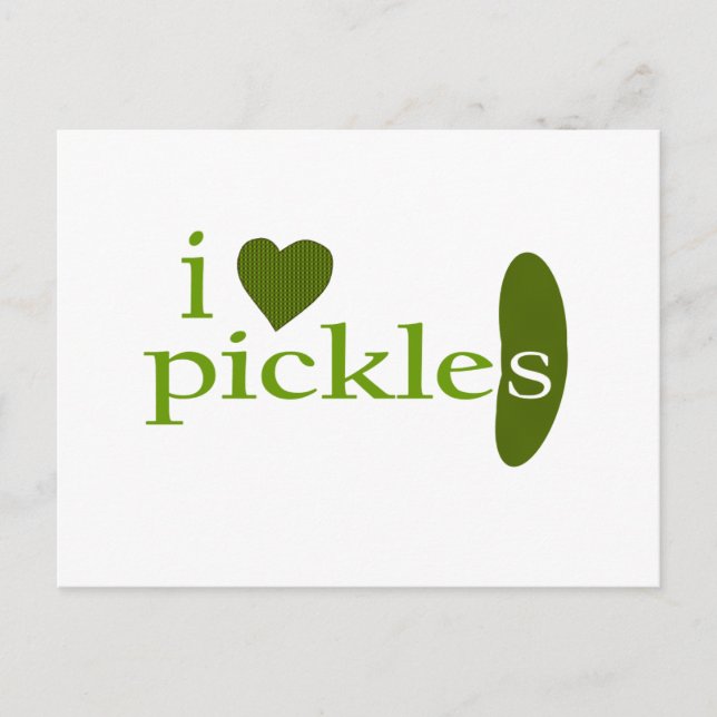 I Liebe Pickles Postkarte (Vorderseite)