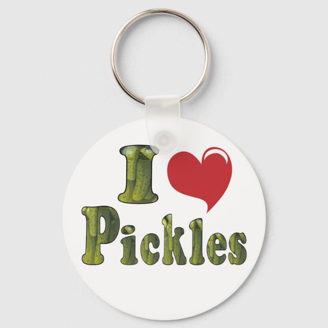 I Liebe Pickles Schlüsselanhänger (Vorderseite)