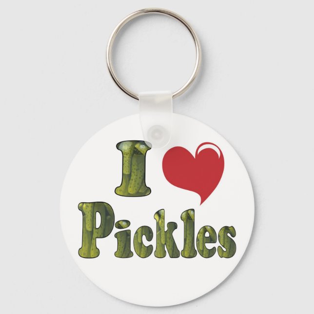 I Liebe Pickles Schlüsselanhänger (Vorderseite)