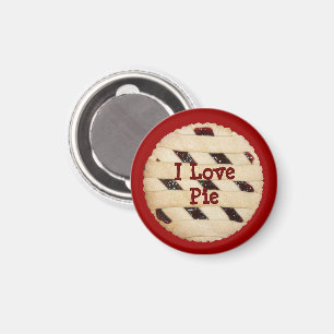 "I Liebe Pie" Lattice-Top Himbeerkuchen/Tart Magne Magnet