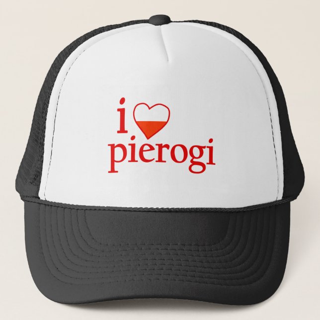 I Liebe Pierogi Truckerkappe (Vorderseite)