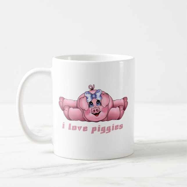 I Liebe Piggies Kaffeetasse (Links)