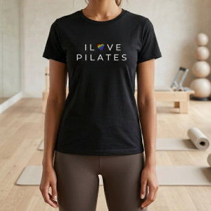 I Liebe Pilates Zitat Minimalistisches Heart Worko T-Shirt