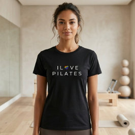 I Liebe Pilates Zitat Minimalistisches Heart Worko T-Shirt