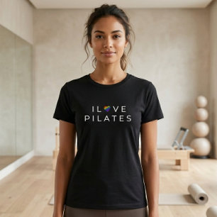 I Liebe Pilates Zitat Minimalistisches Heart Worko T-Shirt