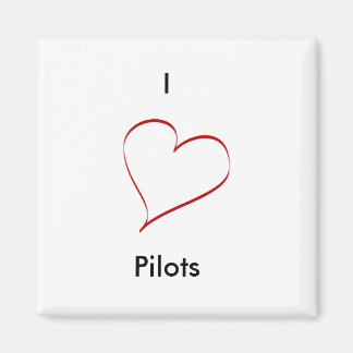 I Liebe Piloten Magnet