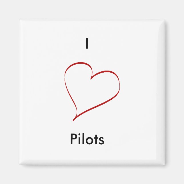 I Liebe Piloten Magnet (Vorne)