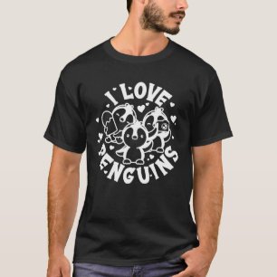 I Liebe Pinguine für Damen und Herren Jugendpengui T-Shirt