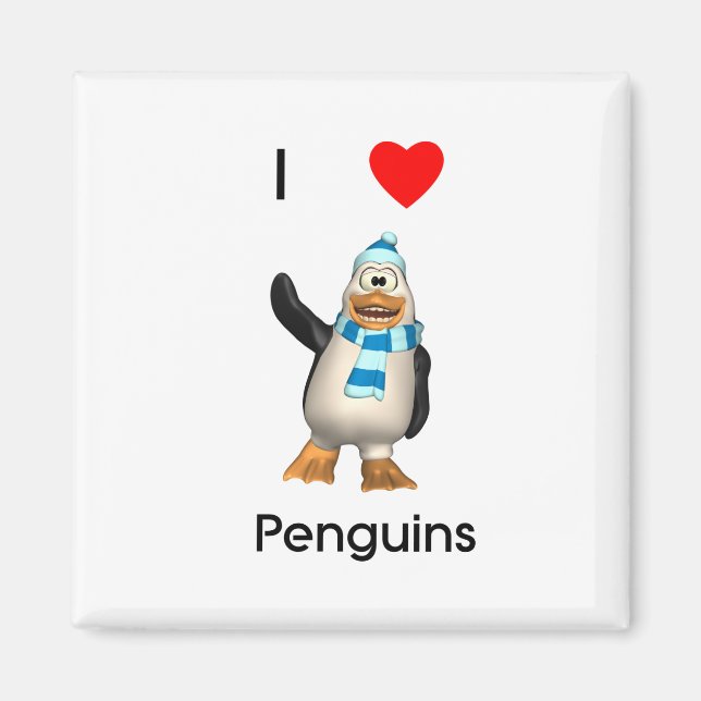 I Liebe Pinguine Magnet (Vorne)