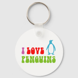 I Liebe Pinguine Schlüsselanhänger