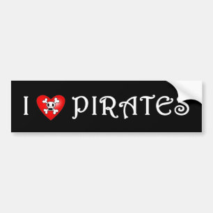 I Liebe-Piraten (2) Autoaufkleber