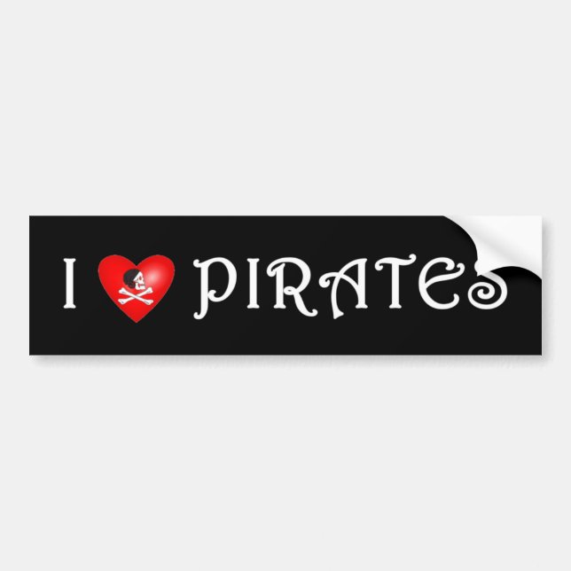 I Liebe-Piraten (4) Autoaufkleber (Vorne)