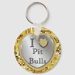 I Liebe Pit Bullen oder ? Herzkette Schlüsselanhänger