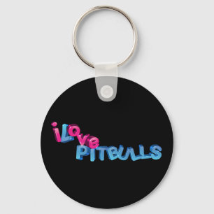 I Liebe Pitbullen in 3D Schlüsselanhänger