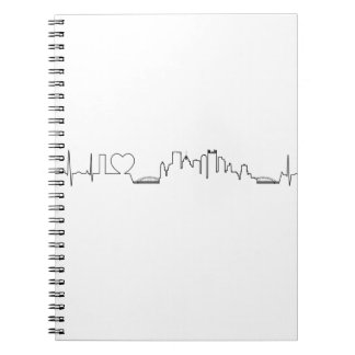 I Liebe Pittsburgh in einer außerordentlichen ecg Notizblock