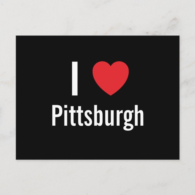 I Liebe Pittsburgh Postkarte (Vorderseite)