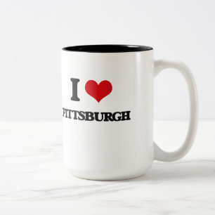 I Liebe Pittsburgh Zweifarbige Tasse