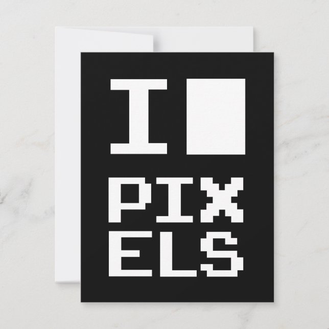 I Liebe Pixel, Geek Design, Pixelkunst (Vorderseite)