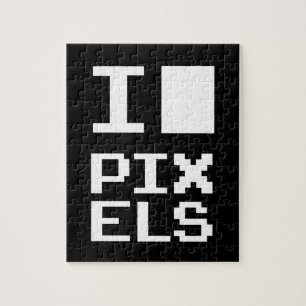 I Liebe Pixel, Geek Design, Pixelkunst