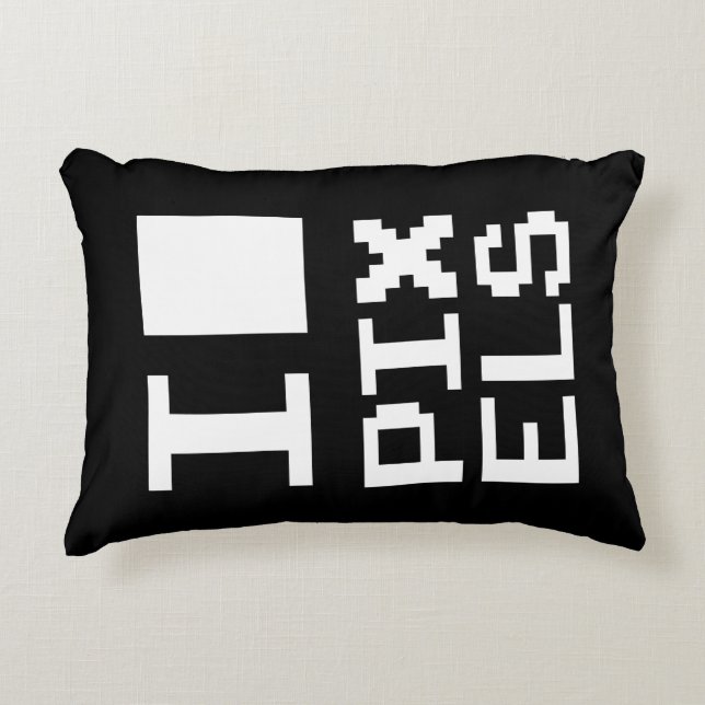 I Liebe Pixel, Geek Design, Pixelkunst Dekokissen (Vorderseite)