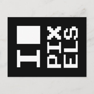 I Liebe Pixel, Geek Design, Pixelkunst Postkarte