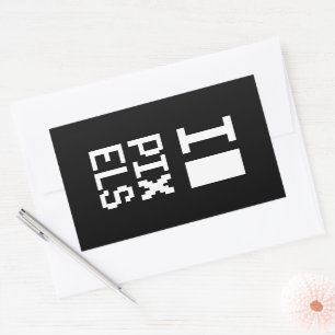I Liebe Pixel, Geek Design, Pixelkunst Rechteckiger Aufkleber