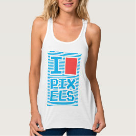 I Liebe Pixel, Geek, Tank Top