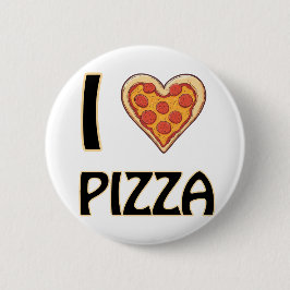 I Liebe Pizza - Funny Food Lover Geschenk Button