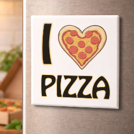 I Liebe Pizza - Funny Food Lover Geschenk Magnet