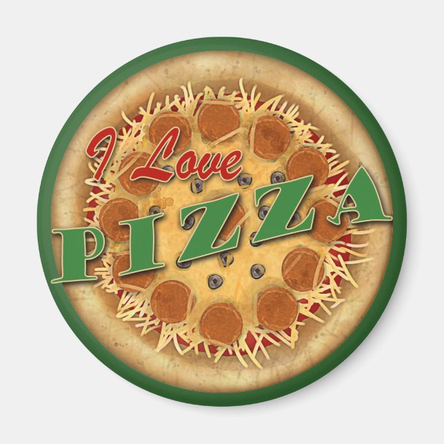 I Liebe Pizza Magnet (Vorne)