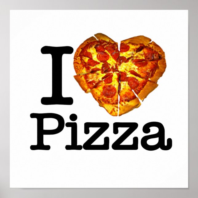 I Liebe Pizza Poster (Vorne)