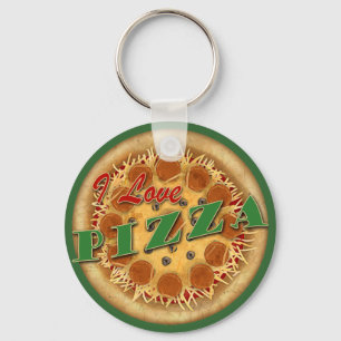I Liebe Pizza Schlüsselanhänger