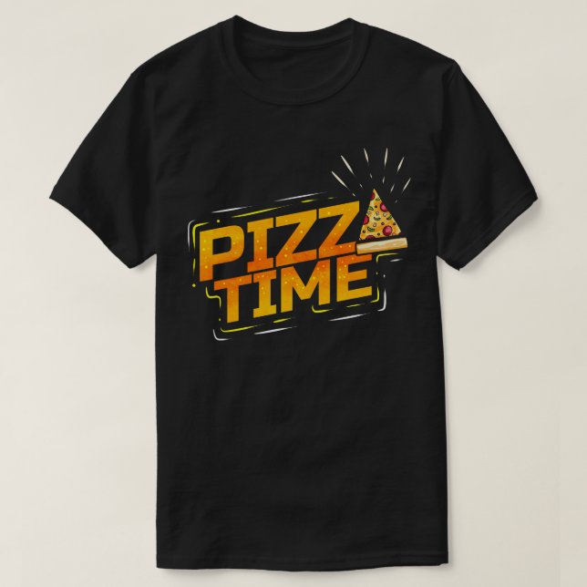 I Liebe Pizza Time Pizza T-Shirt (Design vorne)