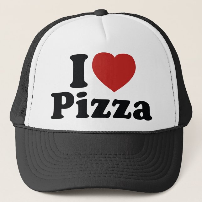 I Liebe Pizza Truckerkappe (Vorderseite)