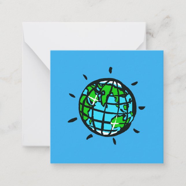 I Liebe Planet EARTH - Unsere einzige Zuhause - Bl Mitteilungskarte (Vorderseite)