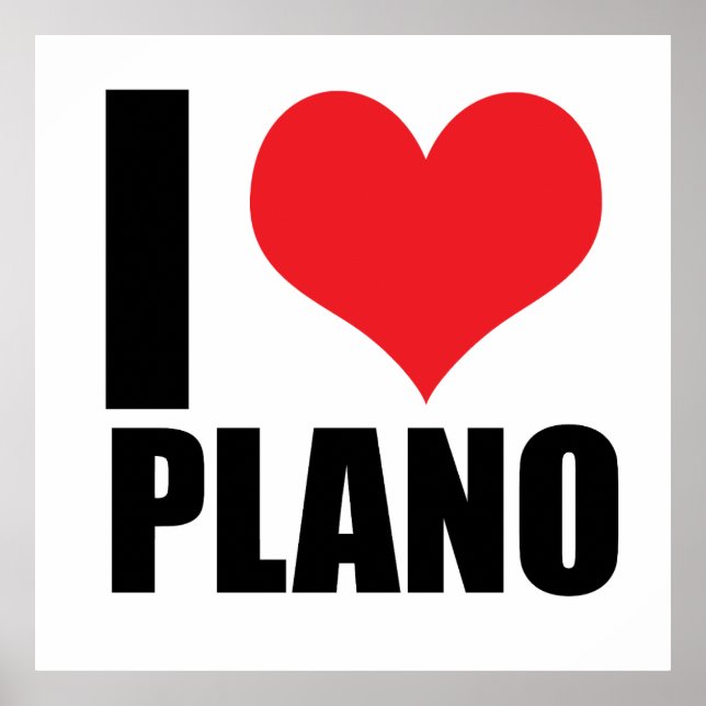 I Liebe Plano Poster (Vorne)